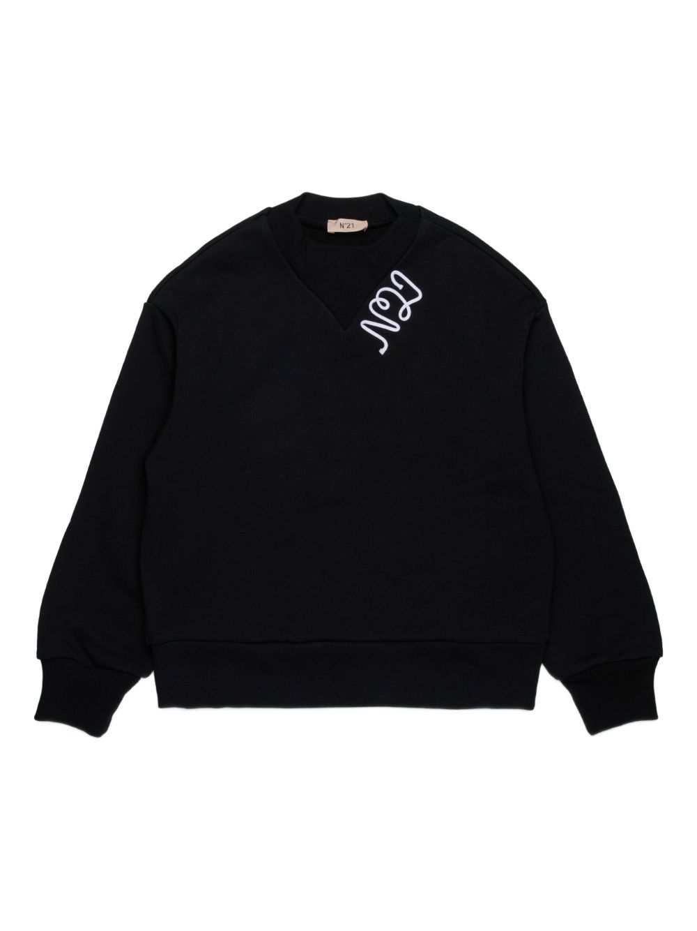 Nº21 Kids logo-patch sweatshirt - Pink