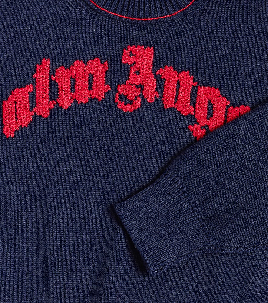 Palm Angels Kids Logo cotton sweater