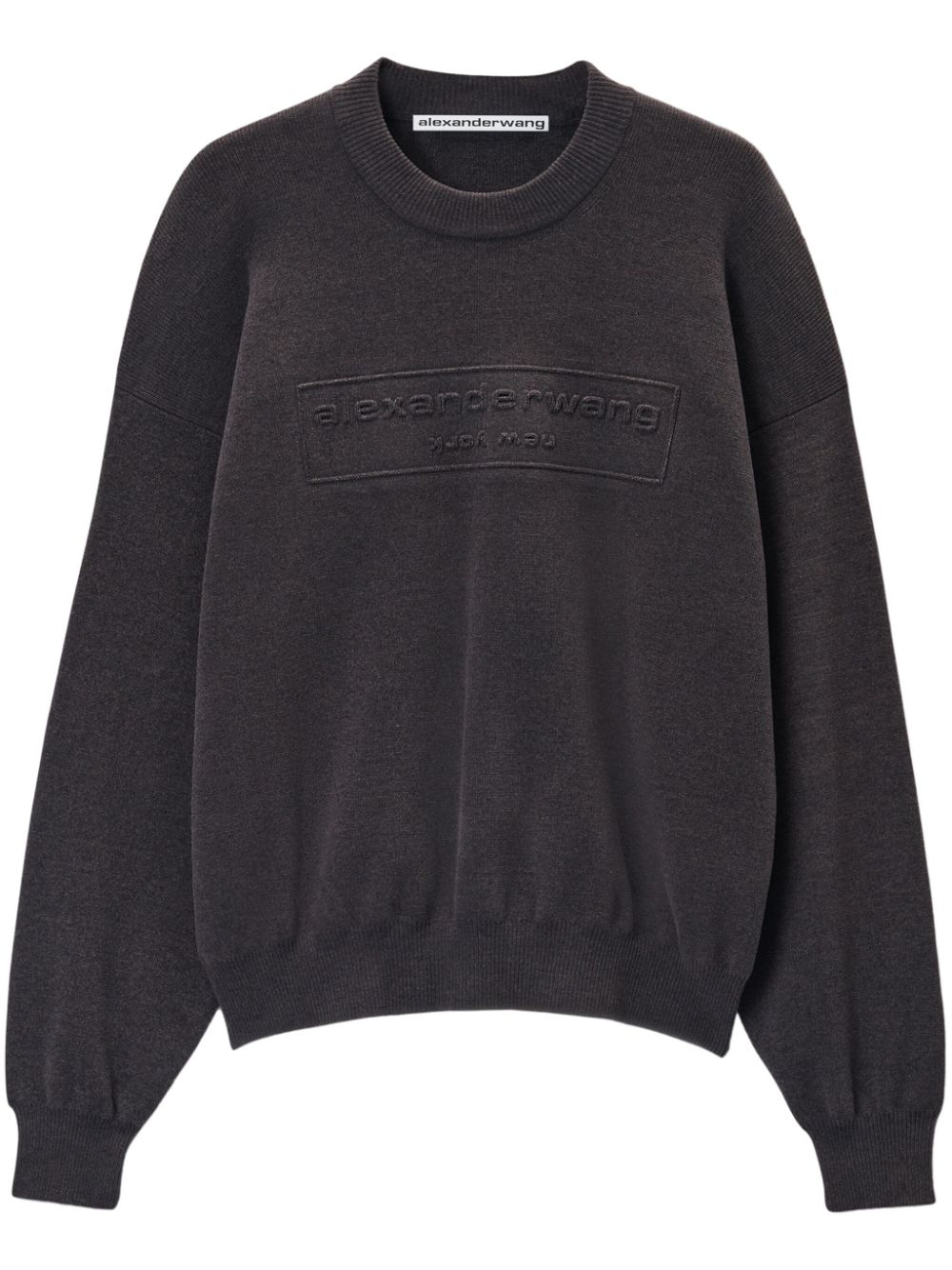 Logo-embossed sweater - Grey