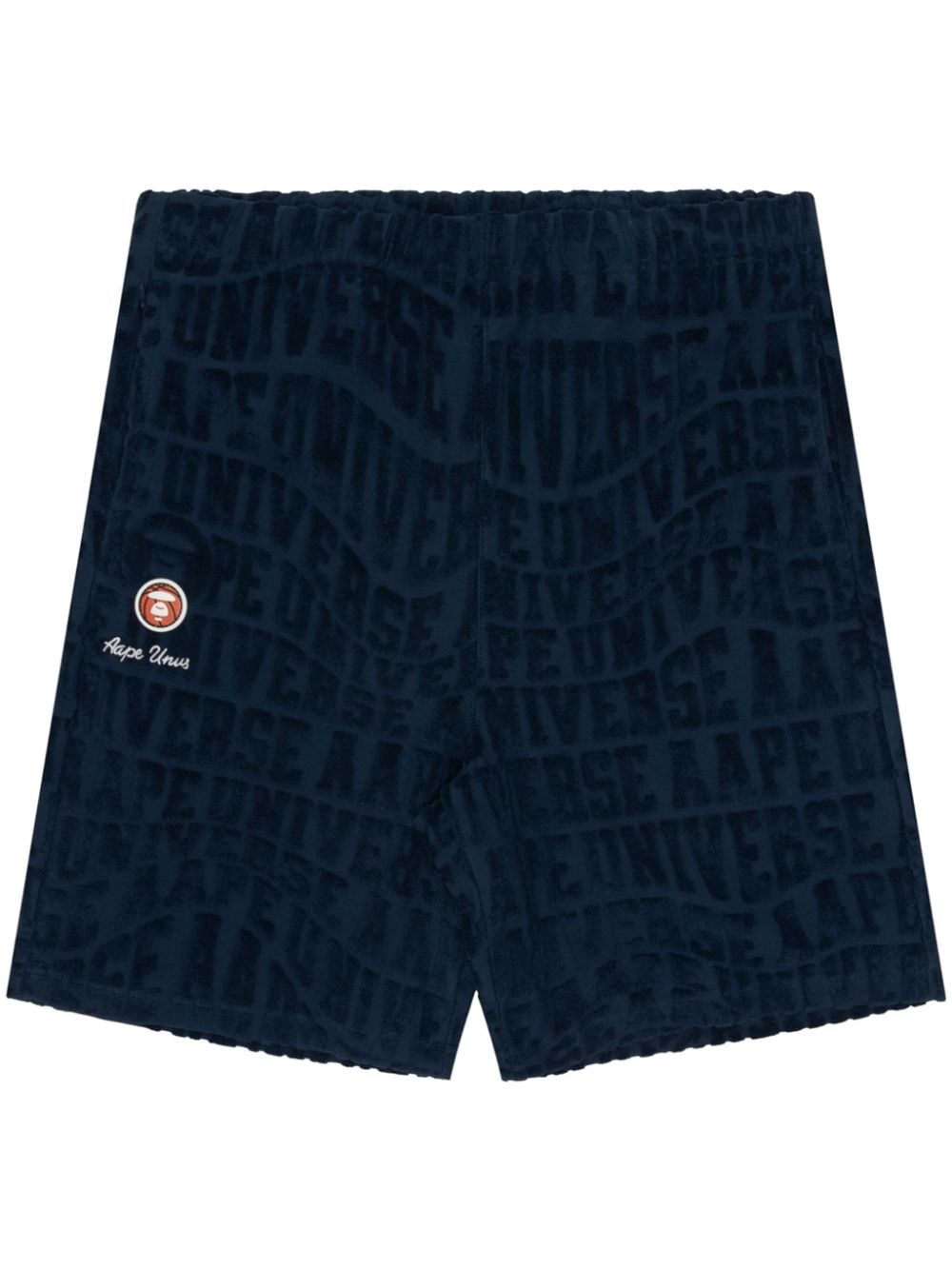 Logo-embossed towelling-finish shorts - Green