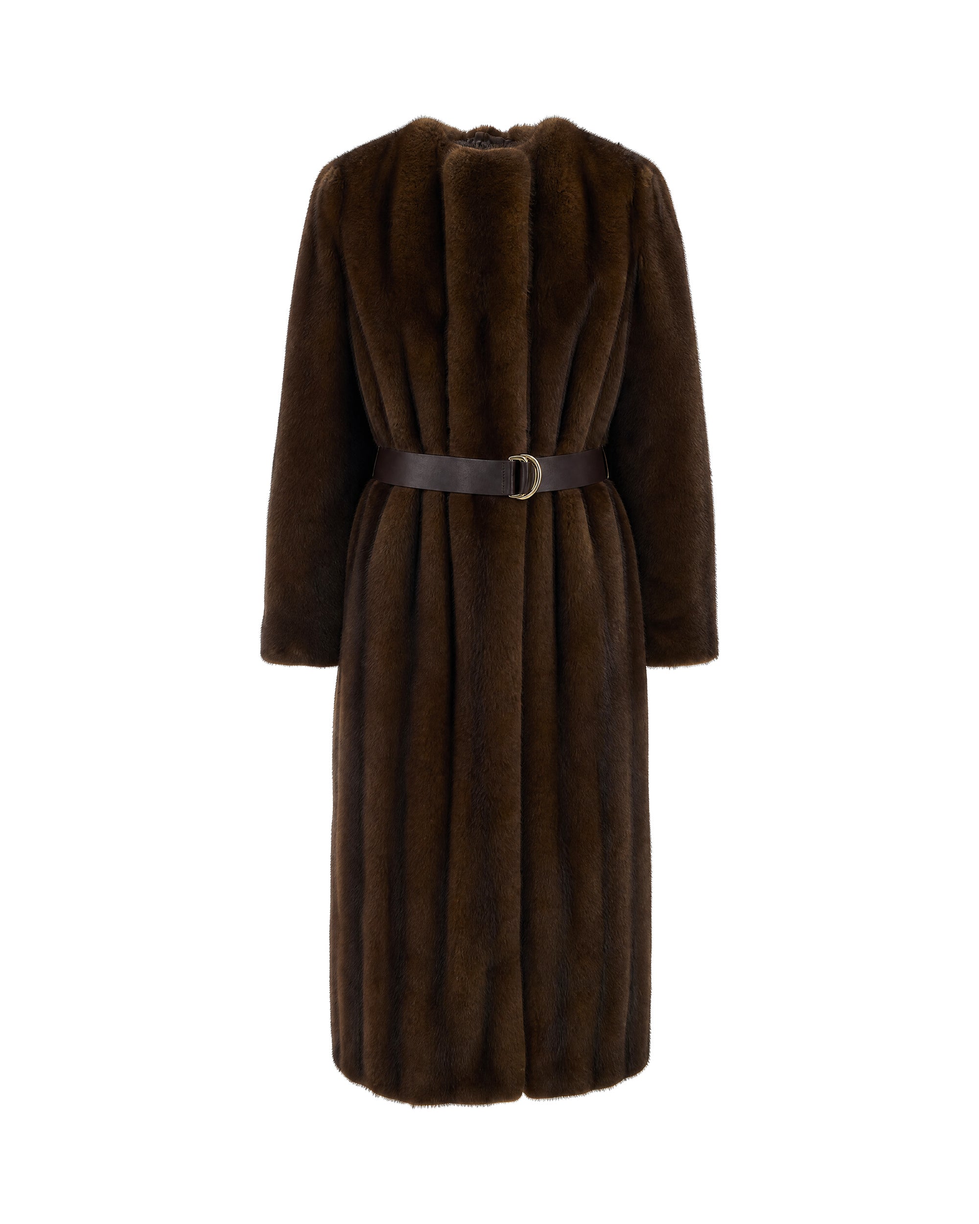 Faux Fur Coat — Brown