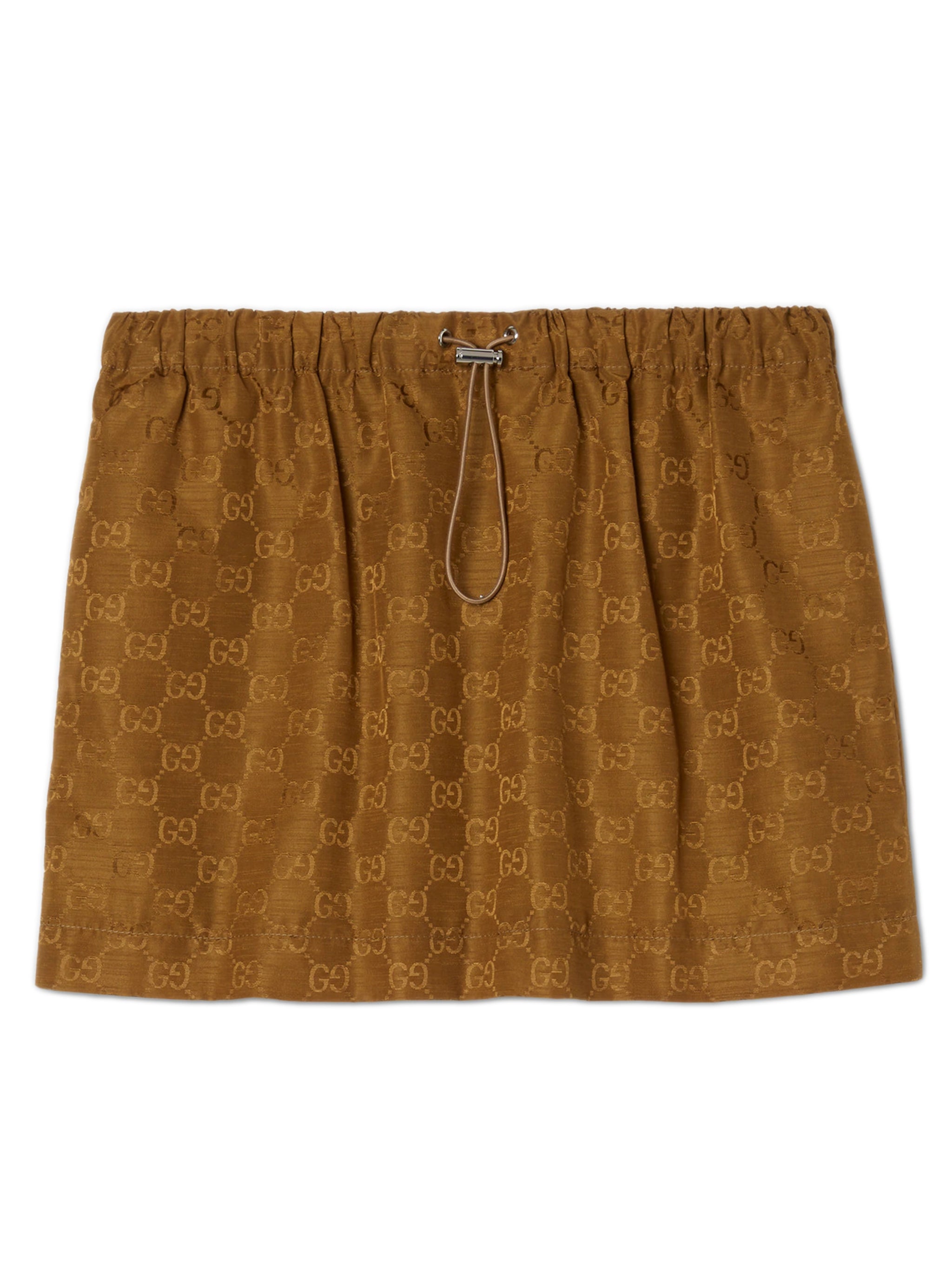 GG Nylon Lined Skirt with Elastic Waist and Drawstring