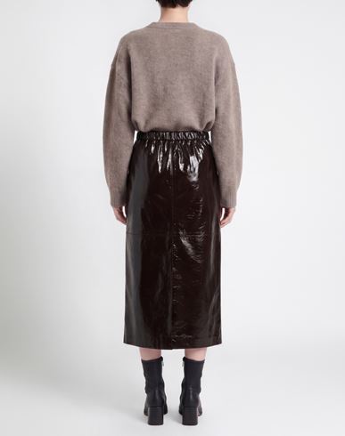 Chocolat Woman Midi skirt Dark brown Size 2 Lambskin