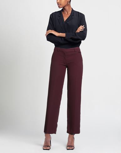 Woman Pants Burgundy Size 4 Viscose, Elastane