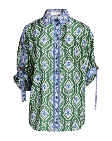 Woman Shirt Green Size 0 Silk
