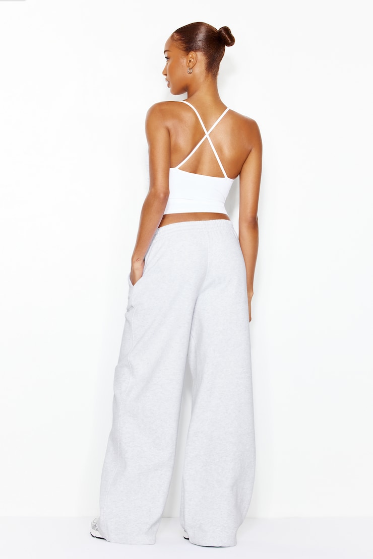 UltraFleece Wide Leg Sweatpants - Greys - Women Clothing