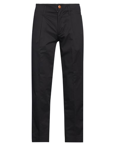 Man Pants Black Size 26 Cotton, Elastane