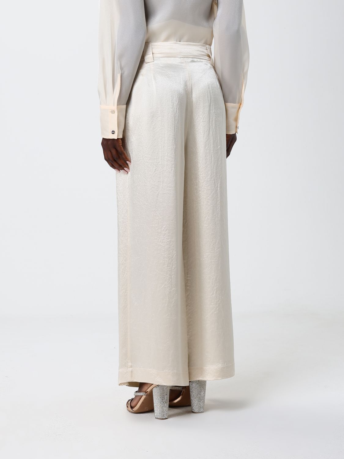 Pants Woman color Cream