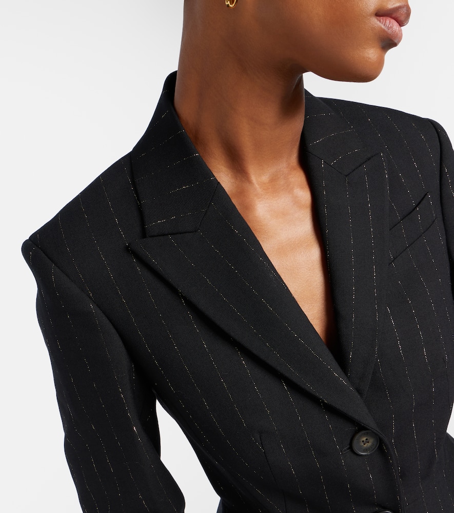 Pinstripe wool blazer