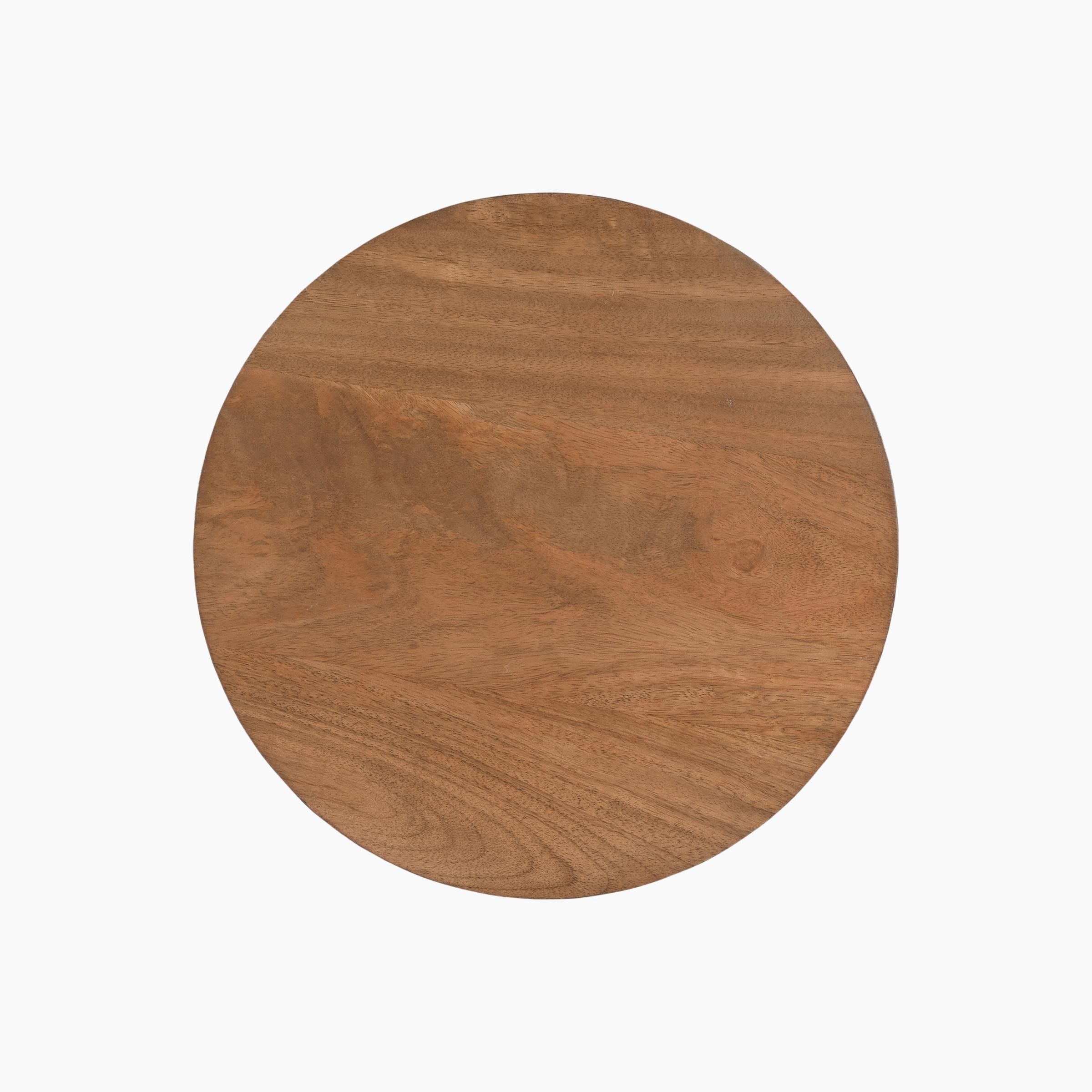 Furnitureboxuk Etna Round Walnut Wood Side Table