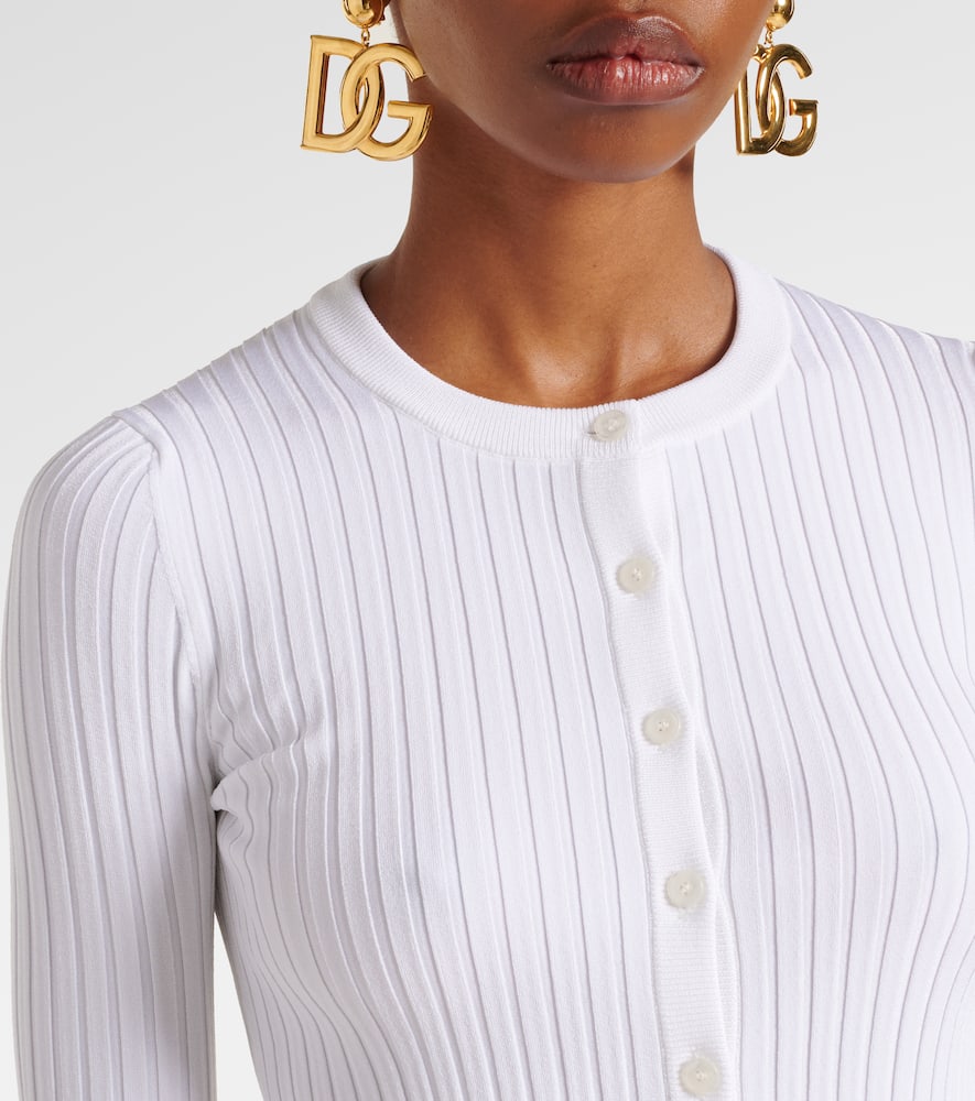 Ribbed-knit cardigan