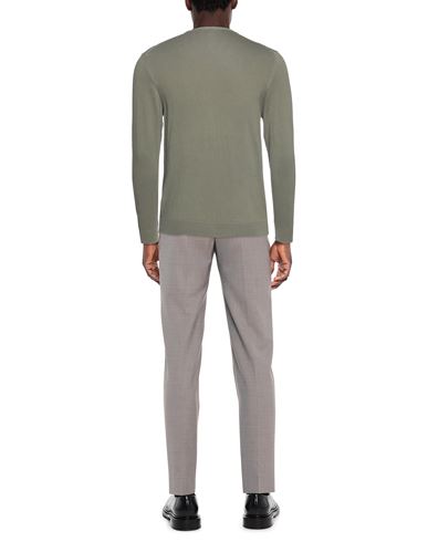 Rossopuro Man Sweater Military green Size 4 Cotton