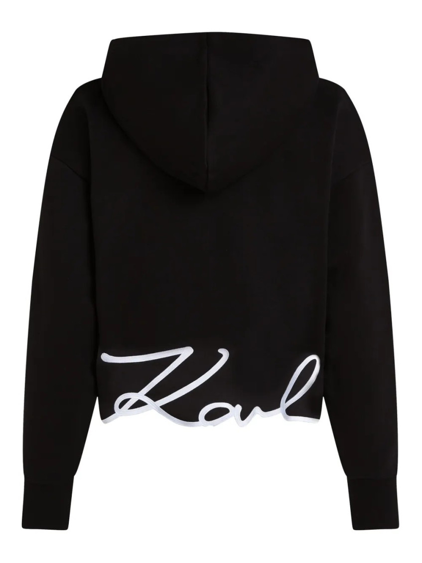 Karl Lagerfeld logo-print hoodie - Black