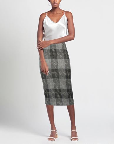 Woman Midi skirt Black Size XL Viscose, Polyester, Elastane