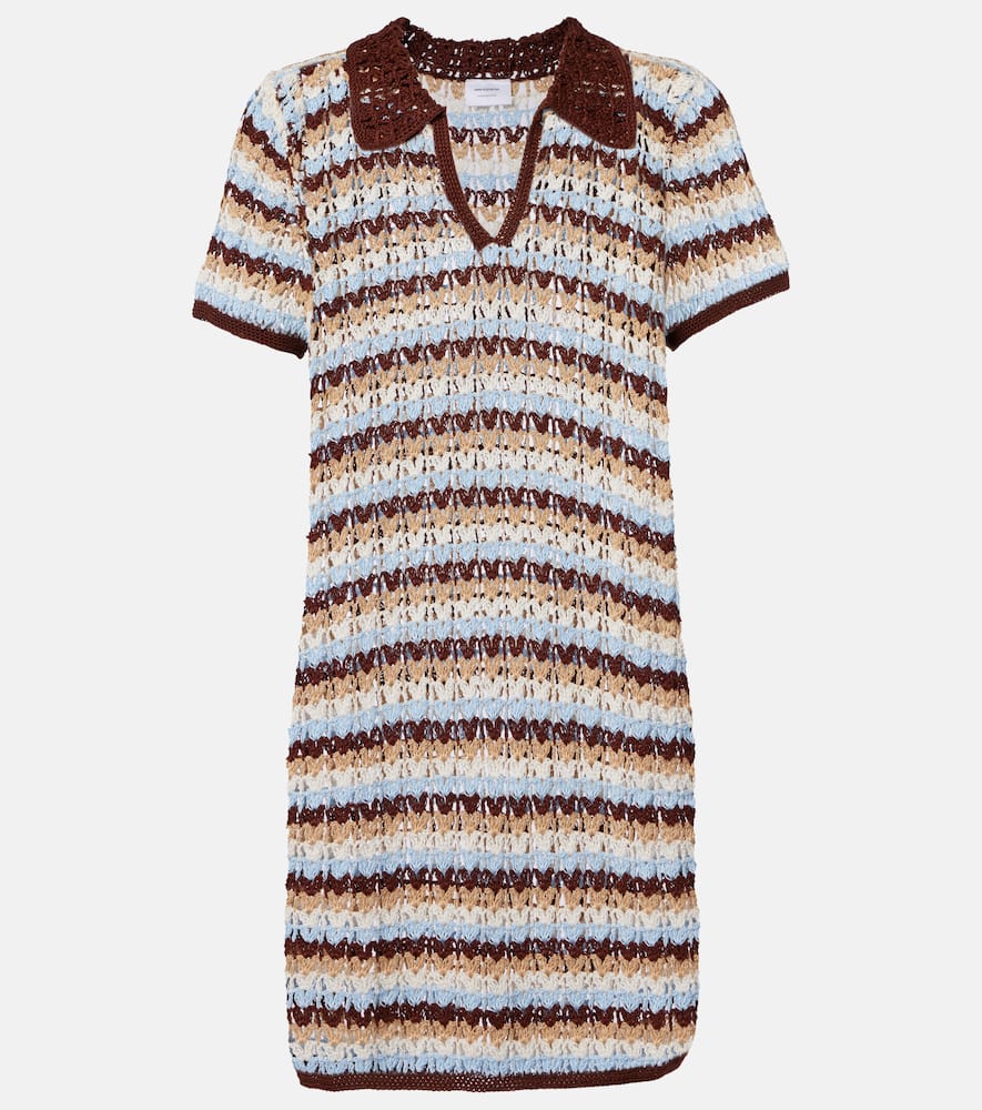 Crochet cotton polo dress