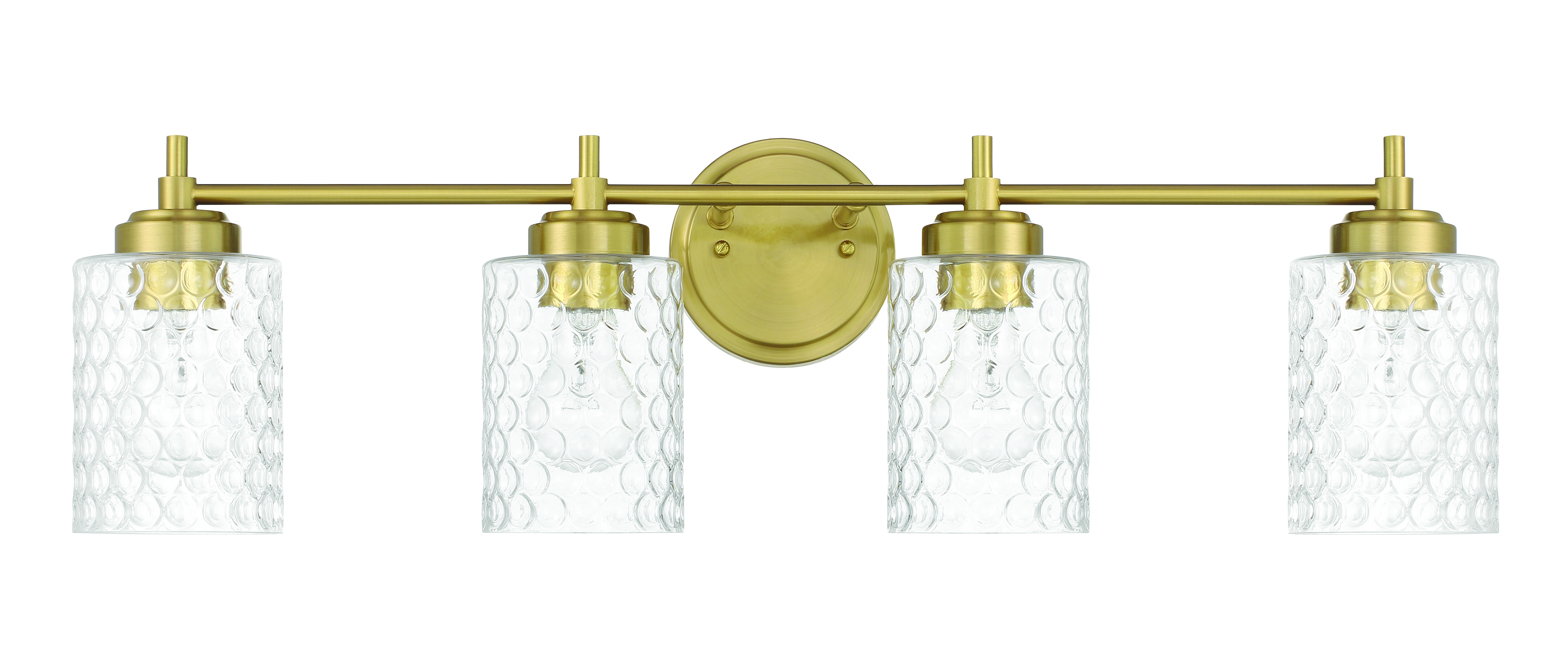Satin Brass Bathroom Vanity Light from the Claire Collection