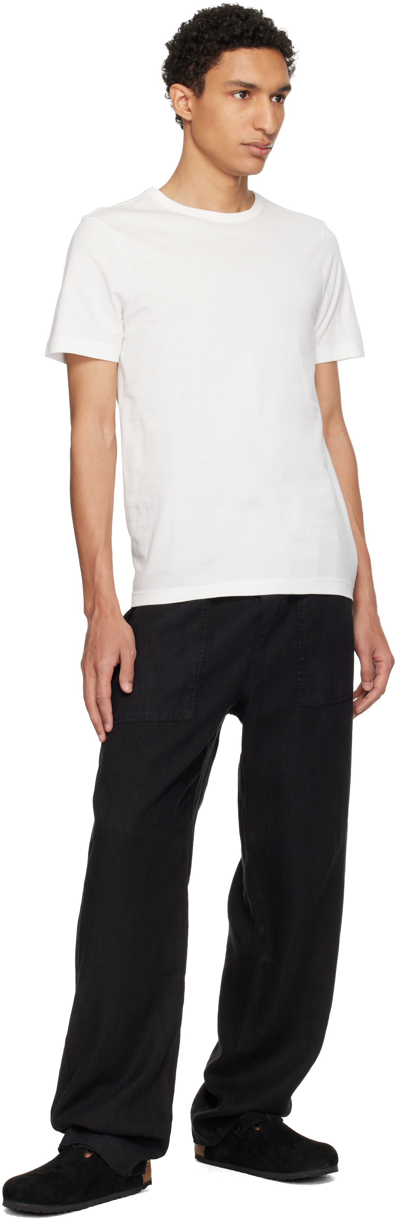 White 1950s Loopwheeled Classic Fit Lightweight T-shirt