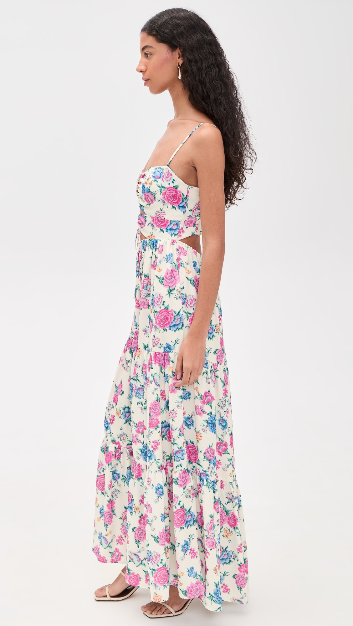 Gabi Midi Dress Rosewood Print