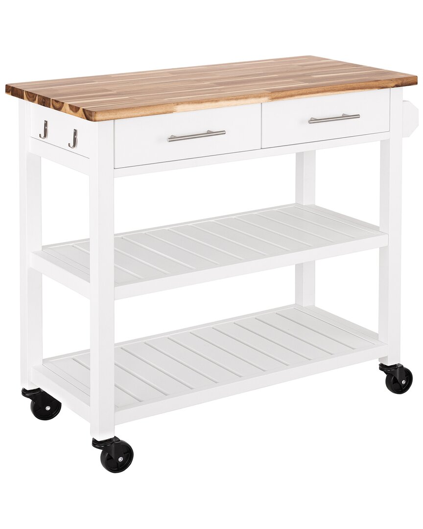 Acacia Top Kitchen Cart