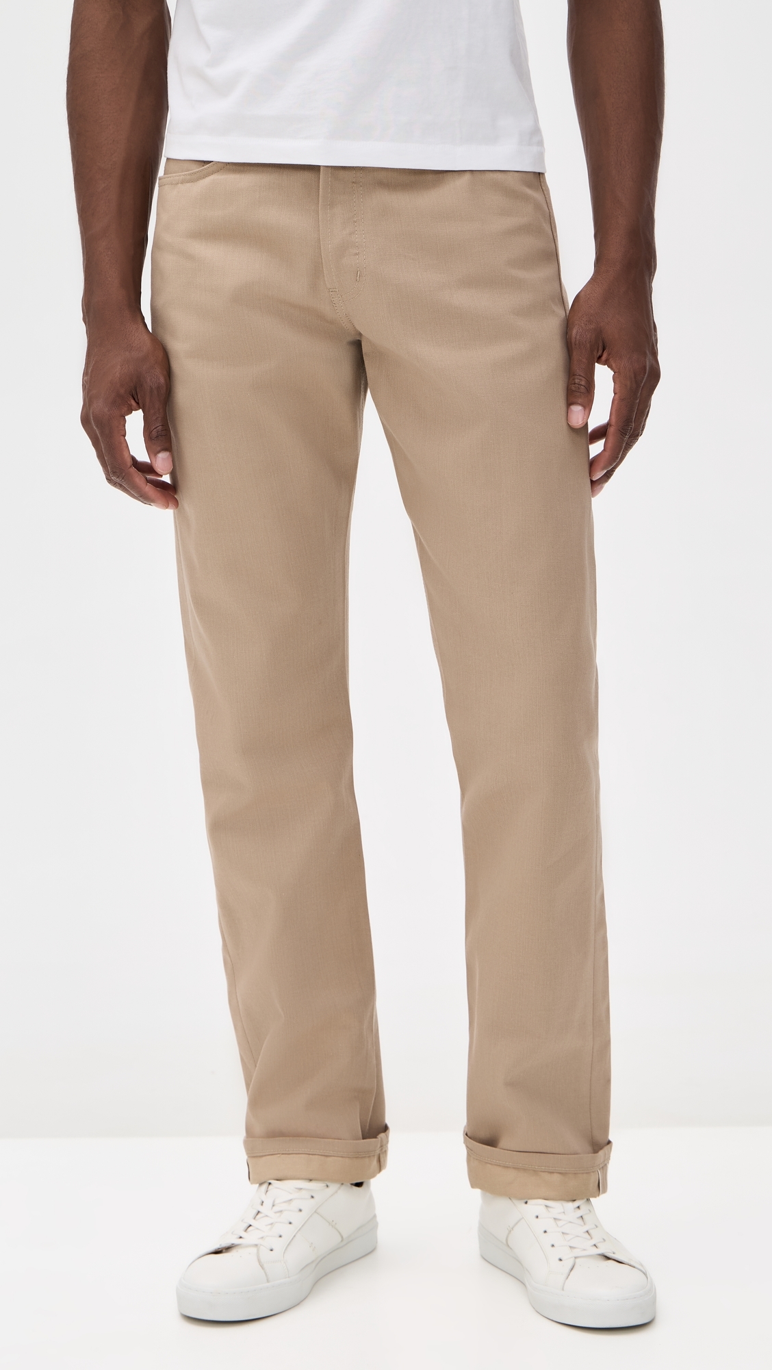 True Guy Selvedge Slacks Beige