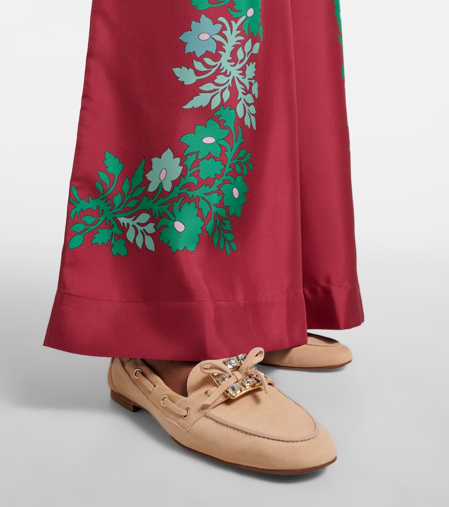 Boat Strass embellished suede boat shoes