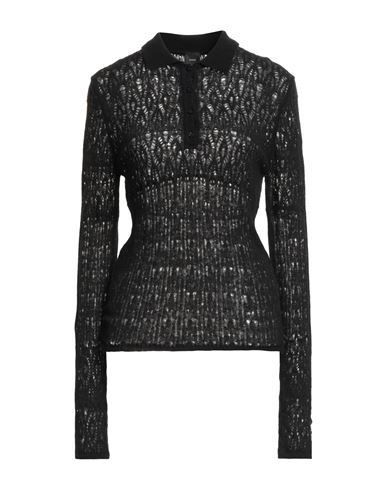 Woman Sweater Black Size L Nylon, Alpaca wool, Wool