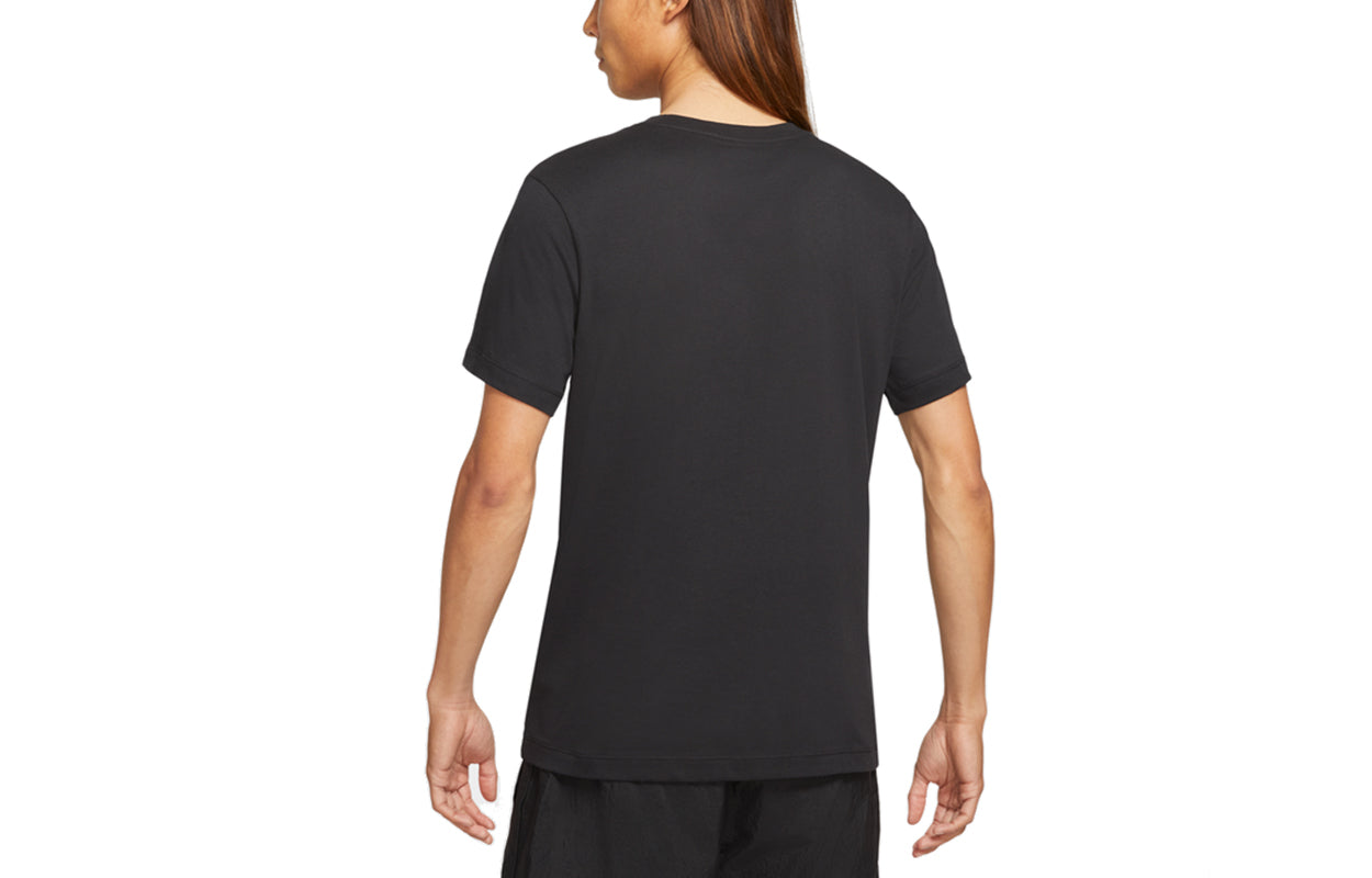 Sportswear 3D Logo Printing Sports Round Neck Short Sleeve Black