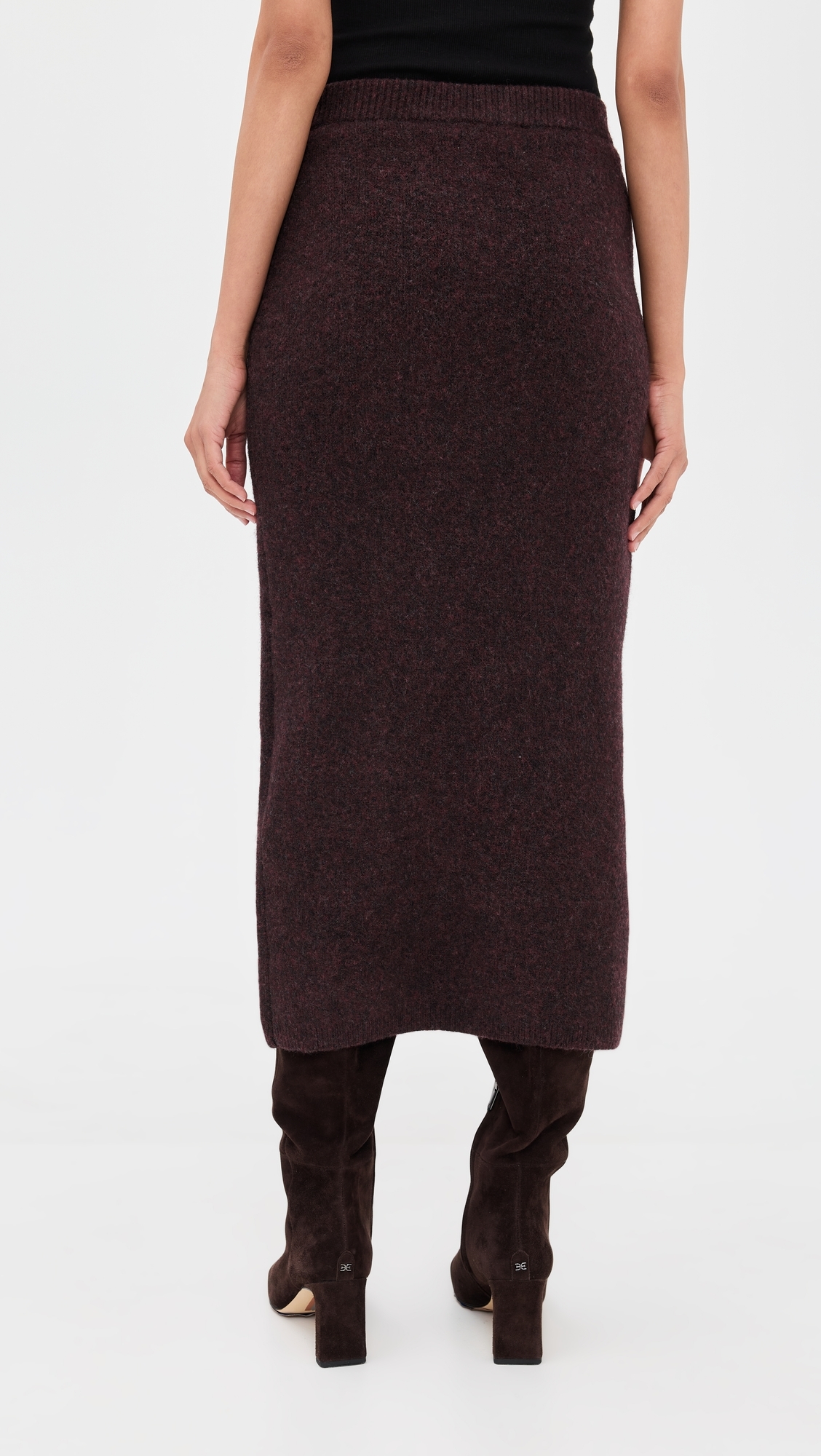 Ines Knit Midi Skirt Chocolate