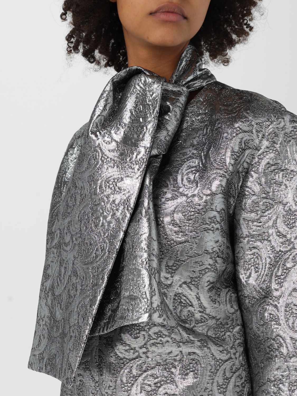 Metallic-effect blouse - Grey