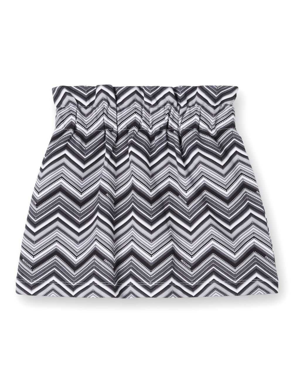 Zigzag cotton skirt - Black