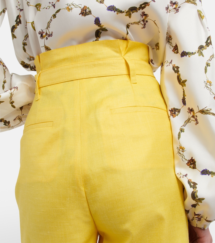 Claudio wool, silk, and linen shorts