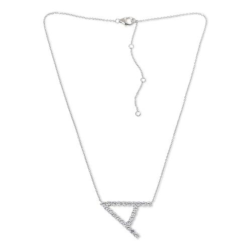 ™ Sterling Silver Pavé Initial Necklace