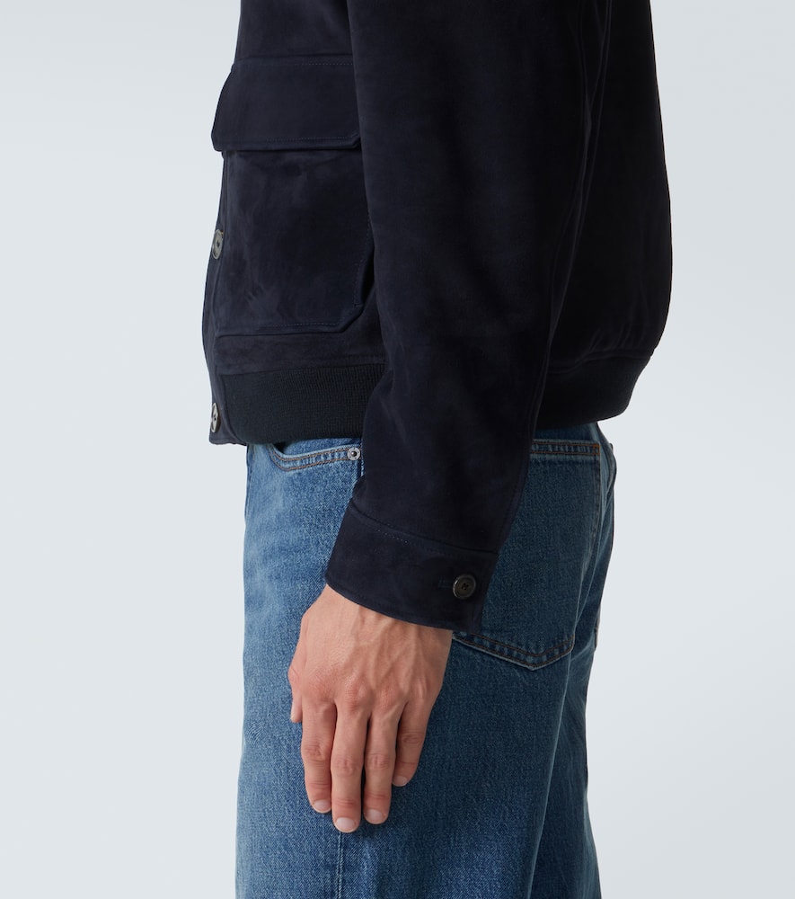 Suede blouson jacket
