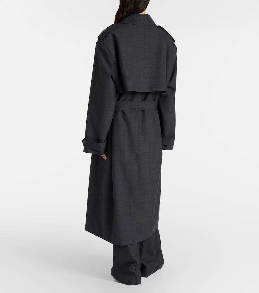 Bleecker plaid trench coat