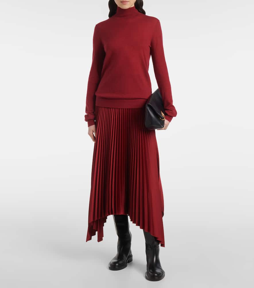 Ade plissé crêpe midi skirt