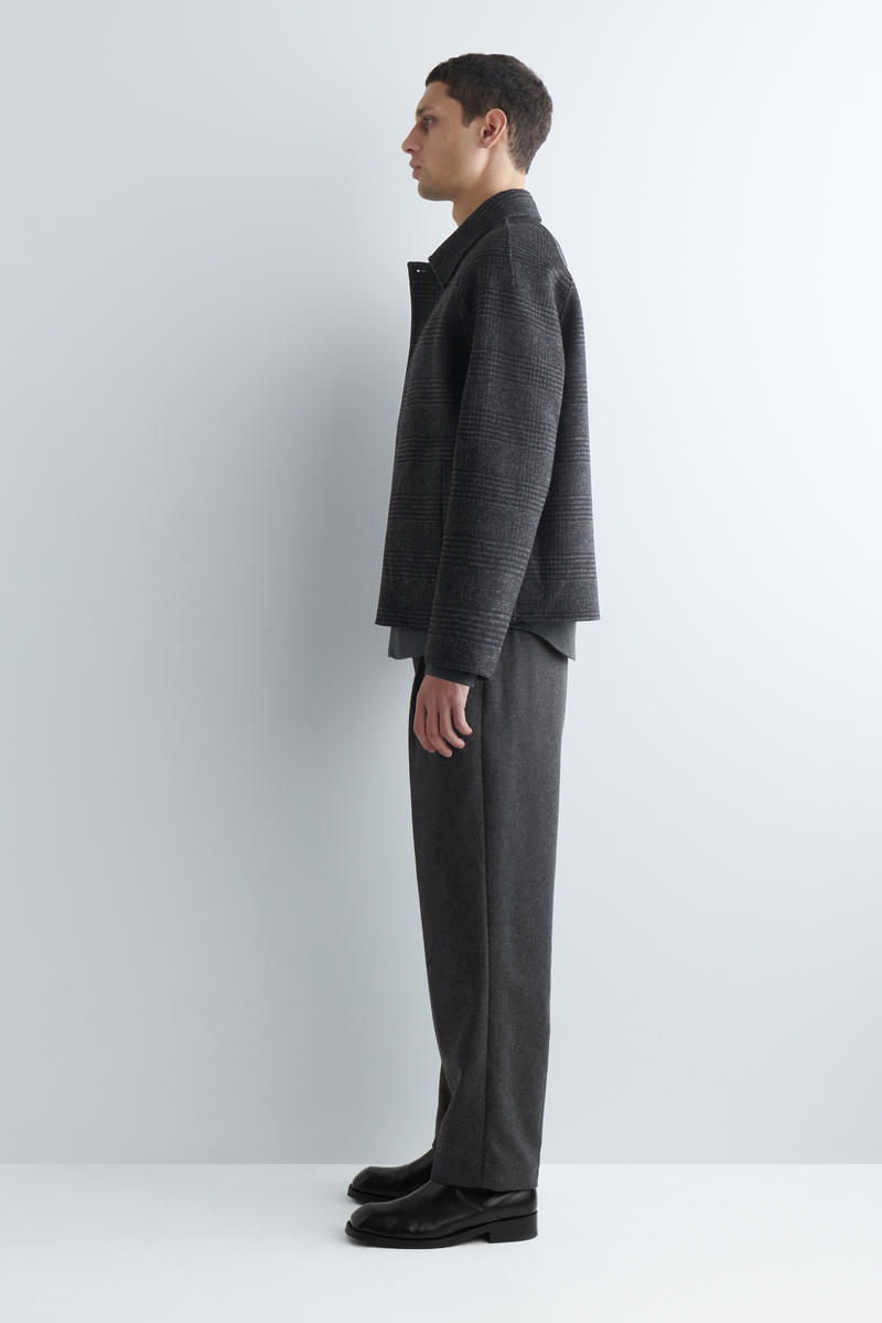 Reversible Checked / Herringbone Wool Sports Jacket