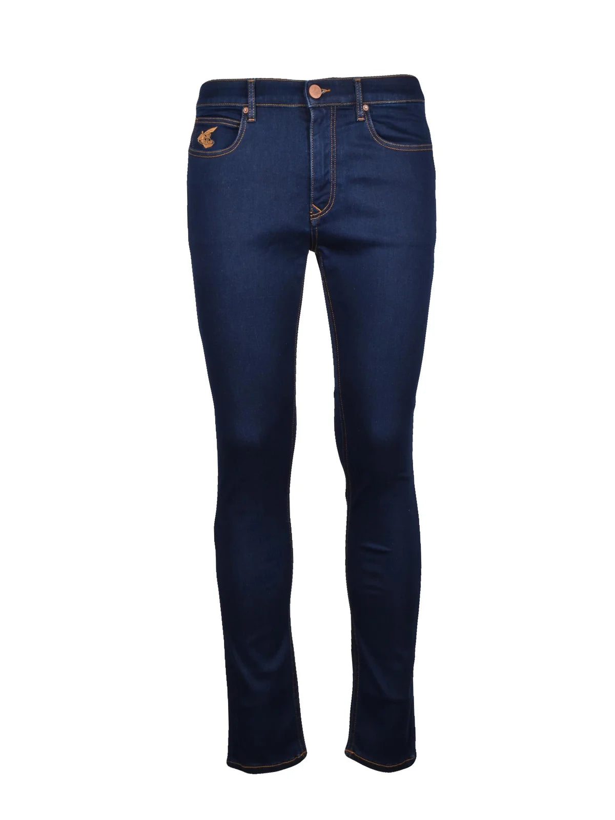 Blue Stretch Cotton Slim Jeans