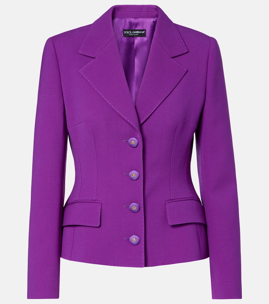 Virgin wool crêpe blazer