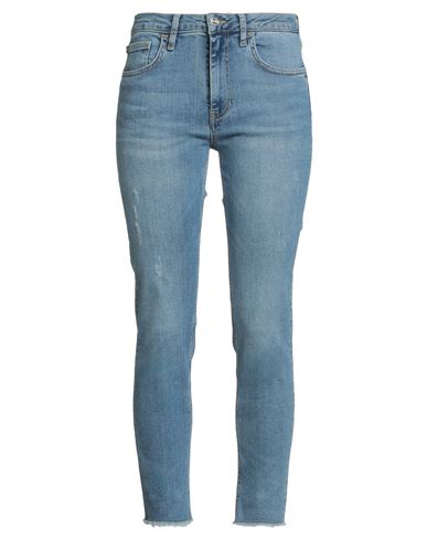 Woman Jeans Blue Size 26 Cotton, Elastane