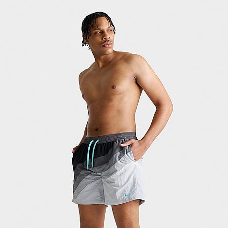 Men's Swim Breaker AM95 7" Lined Volley Shorts in Smoke Grey/Wolf Grey/Bleached Turquoise