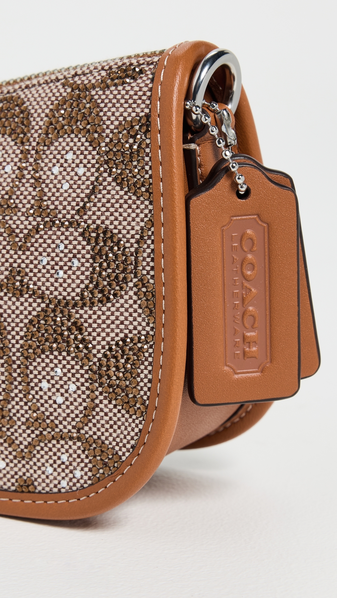 Coach Crystals Signature Jacquard Swinger 20 Bag Burnished Amber One Size