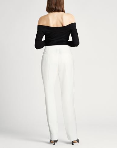 Woman Pants White Size 0 Triacetate, Polyester