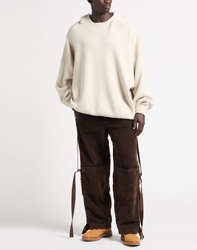 Man Sweater Cream Size XL Virgin Wool