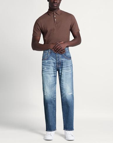 Man Jeans Blue Size 33 Cotton, Elastane