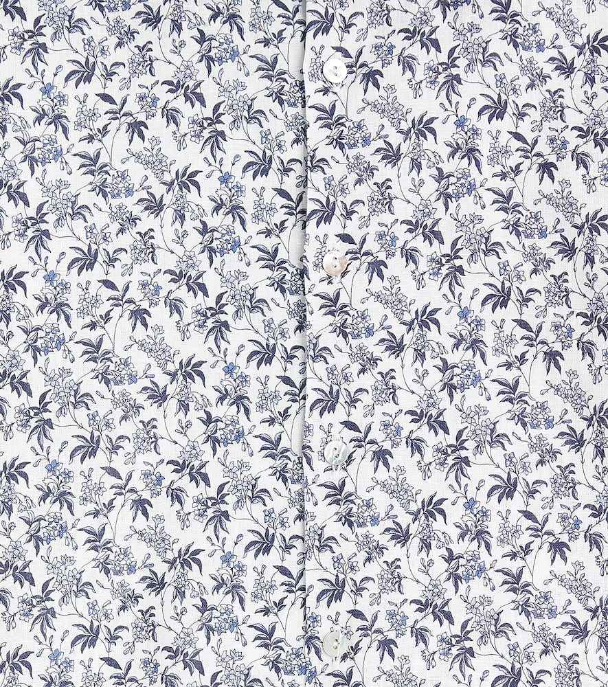 Francisco floral linen-blend shirt