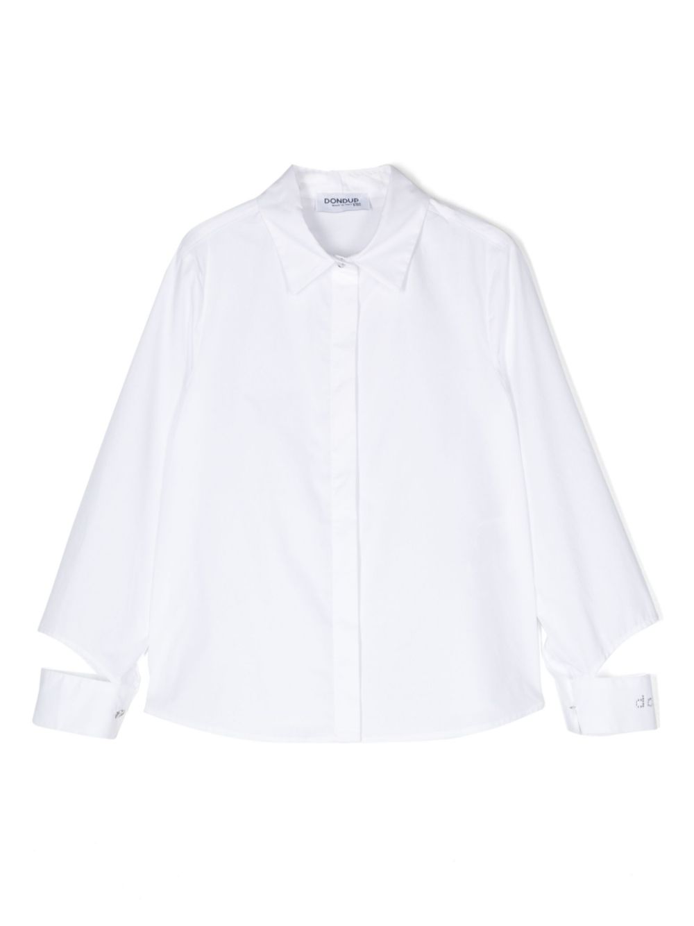 Cut-out detail cotton shirt - White