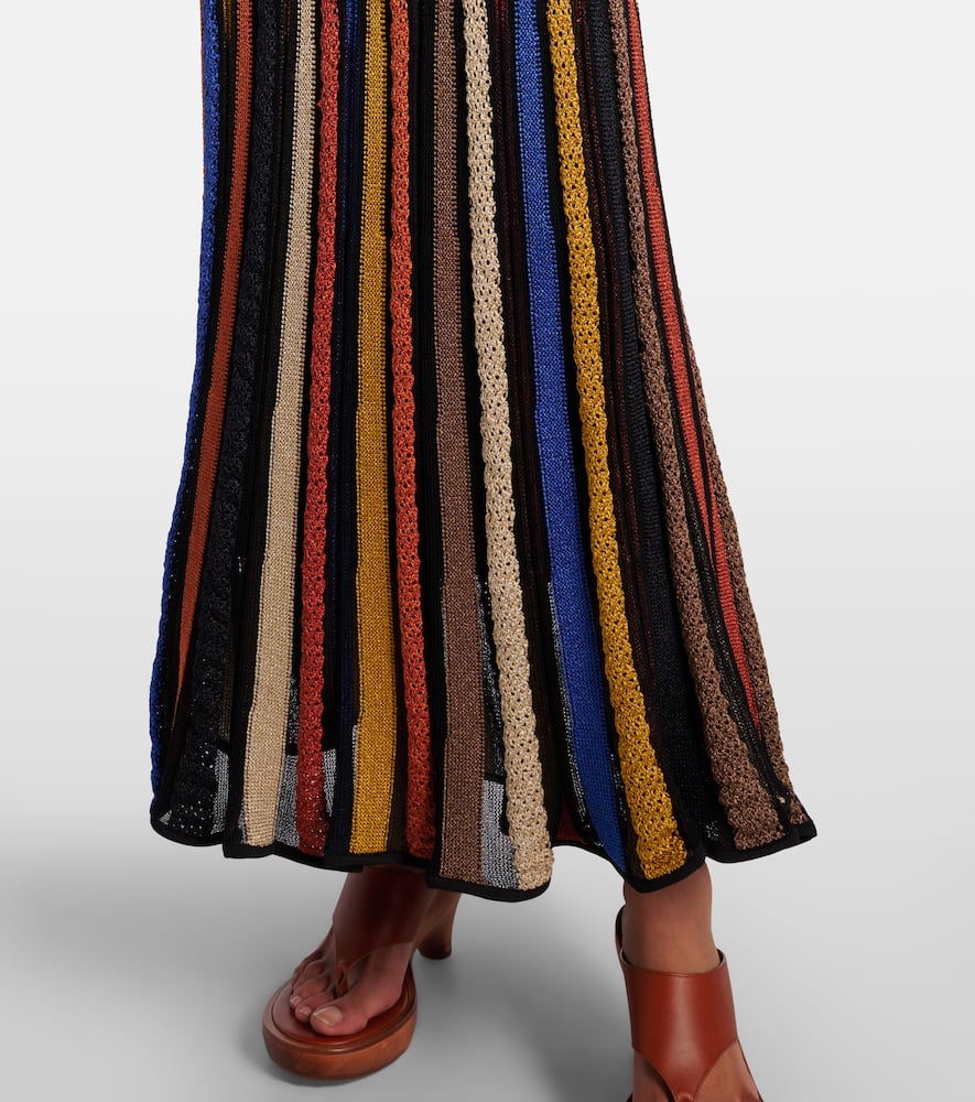 Albie striped lamé maxi dress