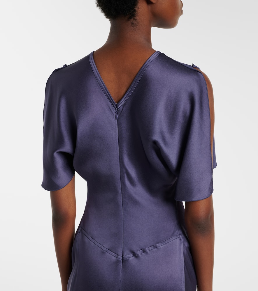 Isabella gathered satin gown
