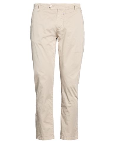Man Pants Beige Size 34 Cotton, Elastane