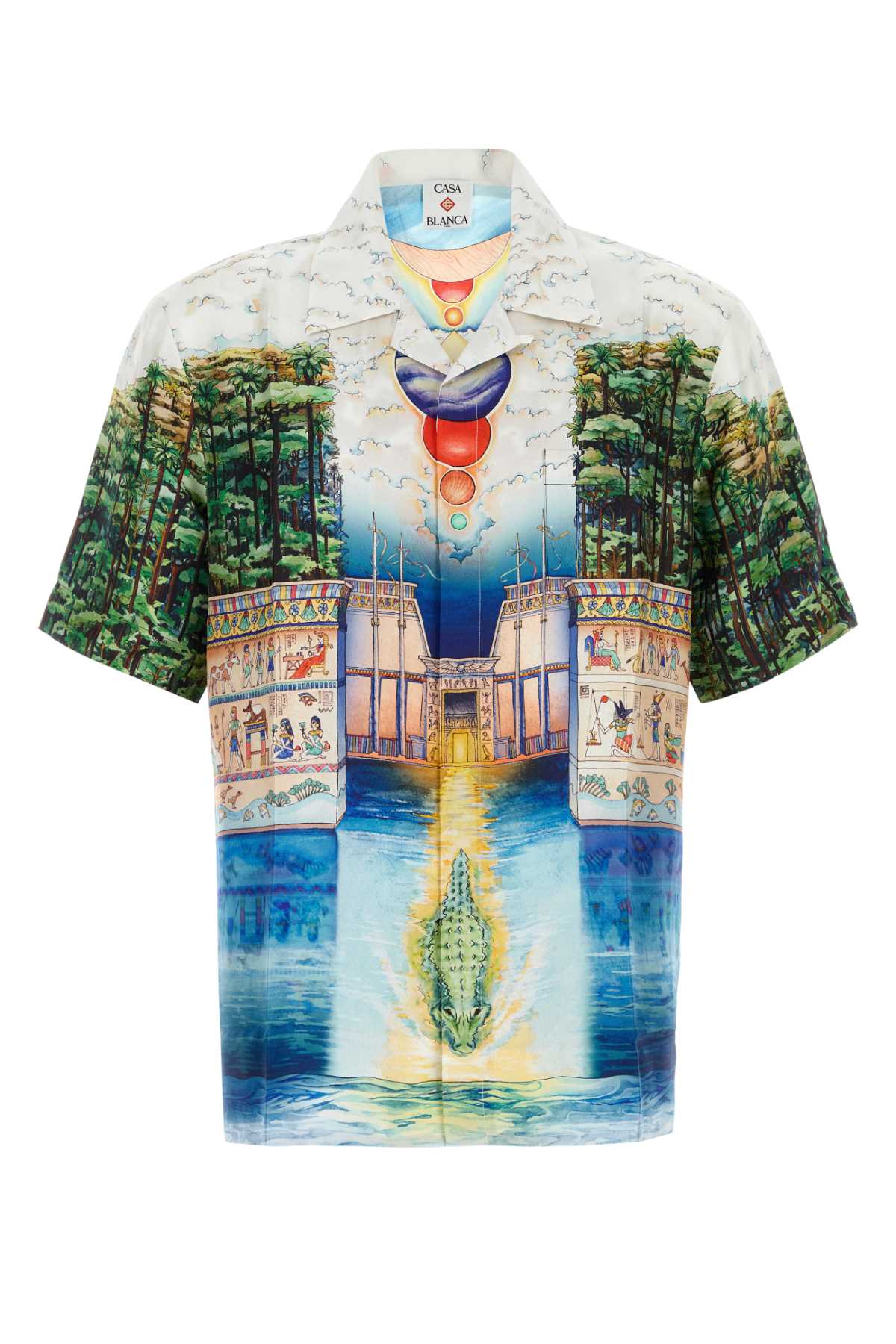 Printed Silk Shirt — Multicolor